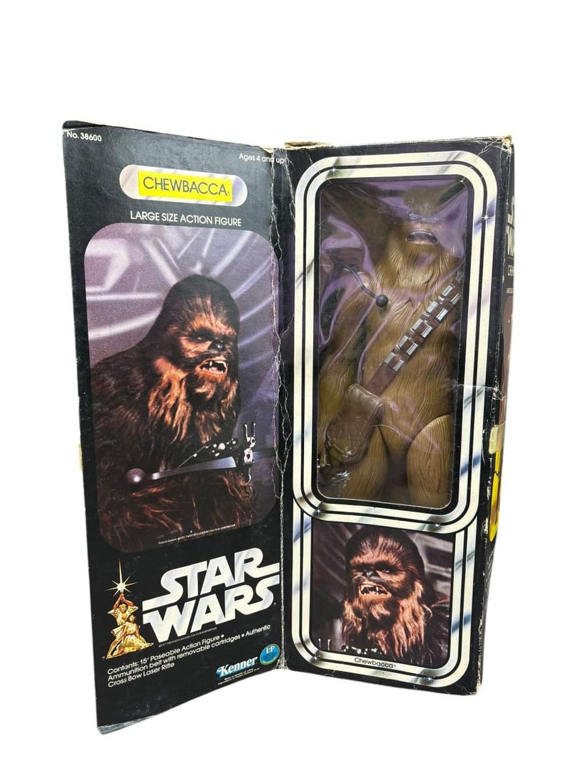 1977-78 Estate Lot of 2 STAR WARS Large Size Action Figure "Chewbacca" & "C-3PO" in boxes - 4