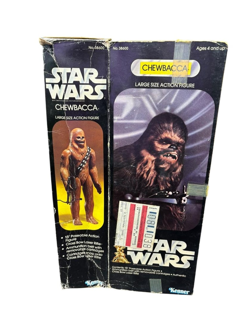 1977-78 Estate Lot of 2 STAR WARS Large Size Action Figure "Chewbacca" & "C-3PO" in boxes - 5