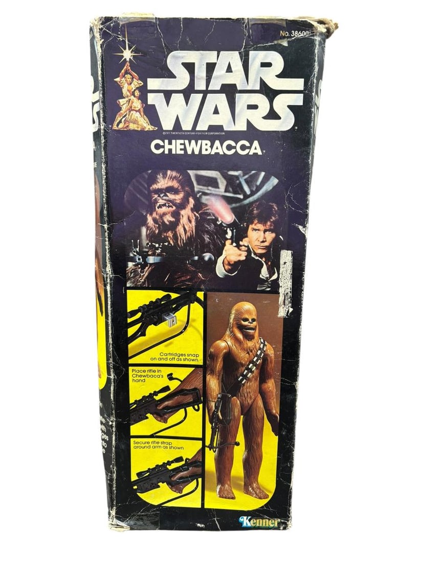 1977-78 Estate Lot of 2 STAR WARS Large Size Action Figure "Chewbacca" & "C-3PO" in boxes - 6