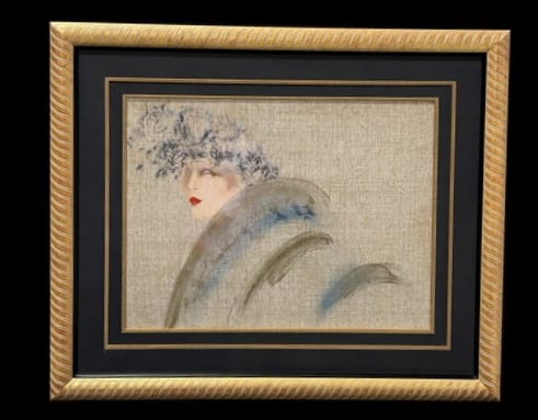 Framed Art Lithograph "Black Lace" by Artist Victoria Montesinos (1 of 13)