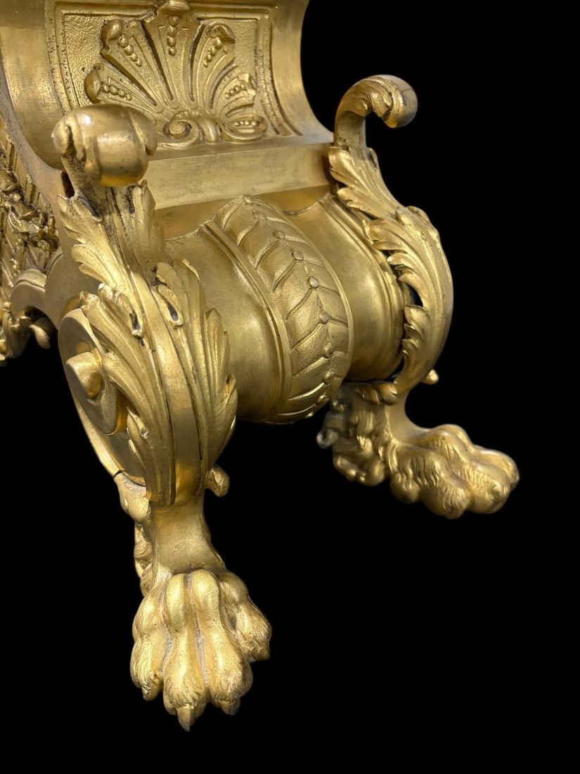 Late 19th Century French Louis XIV Gilt Bronze Mantel Clock - Le Roy et Fils - 12