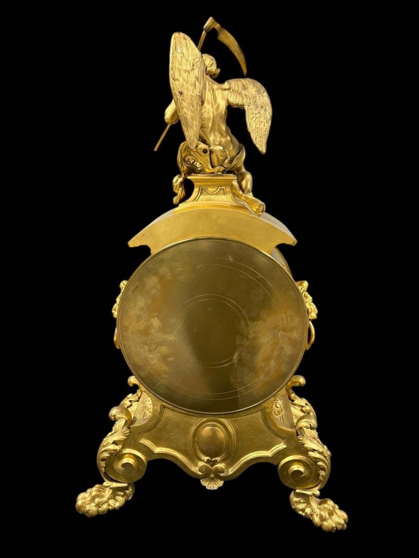 Late 19th Century French Louis XIV Gilt Bronze Mantel Clock - Le Roy et Fils - 3