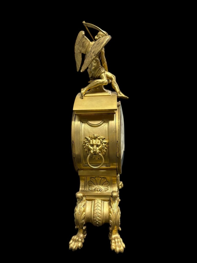 Late 19th Century French Louis XIV Gilt Bronze Mantel Clock - Le Roy et Fils - 4