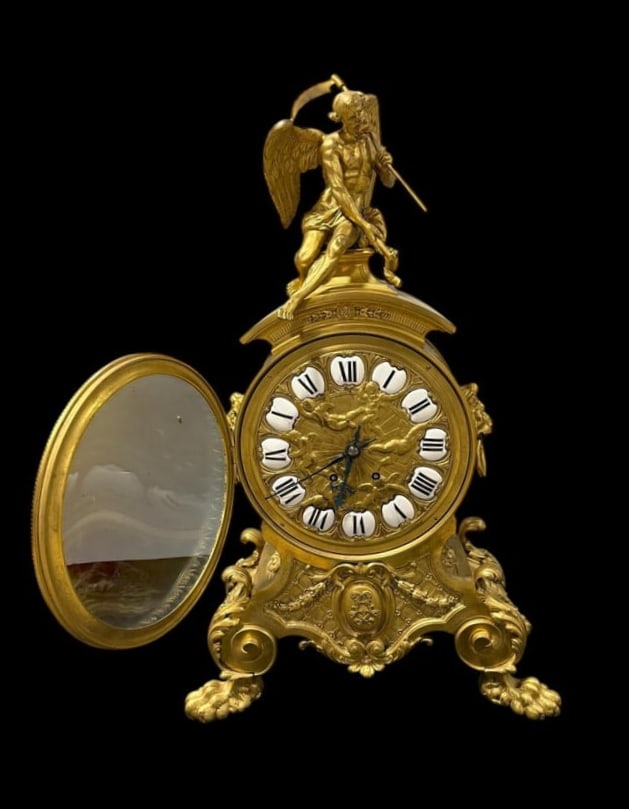 Late 19th Century French Louis XIV Gilt Bronze Mantel Clock - Le Roy et Fils - 5