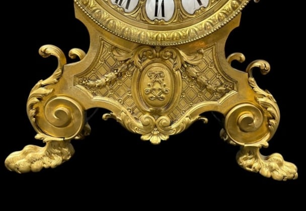Late 19th Century French Louis XIV Gilt Bronze Mantel Clock - Le Roy et Fils - 8