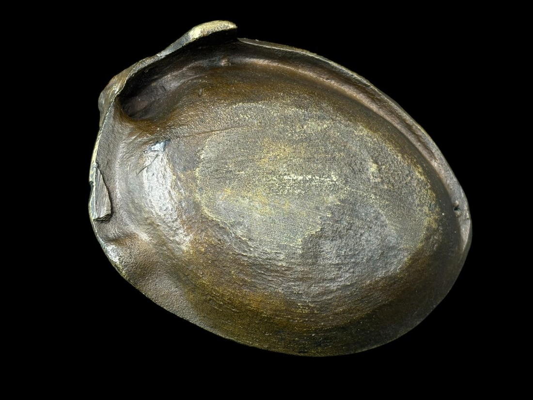 Estate Lot of 5 Antique Chinese & Bronze: Box, Bottle, Tray, Vase & Leather Wallet - 13