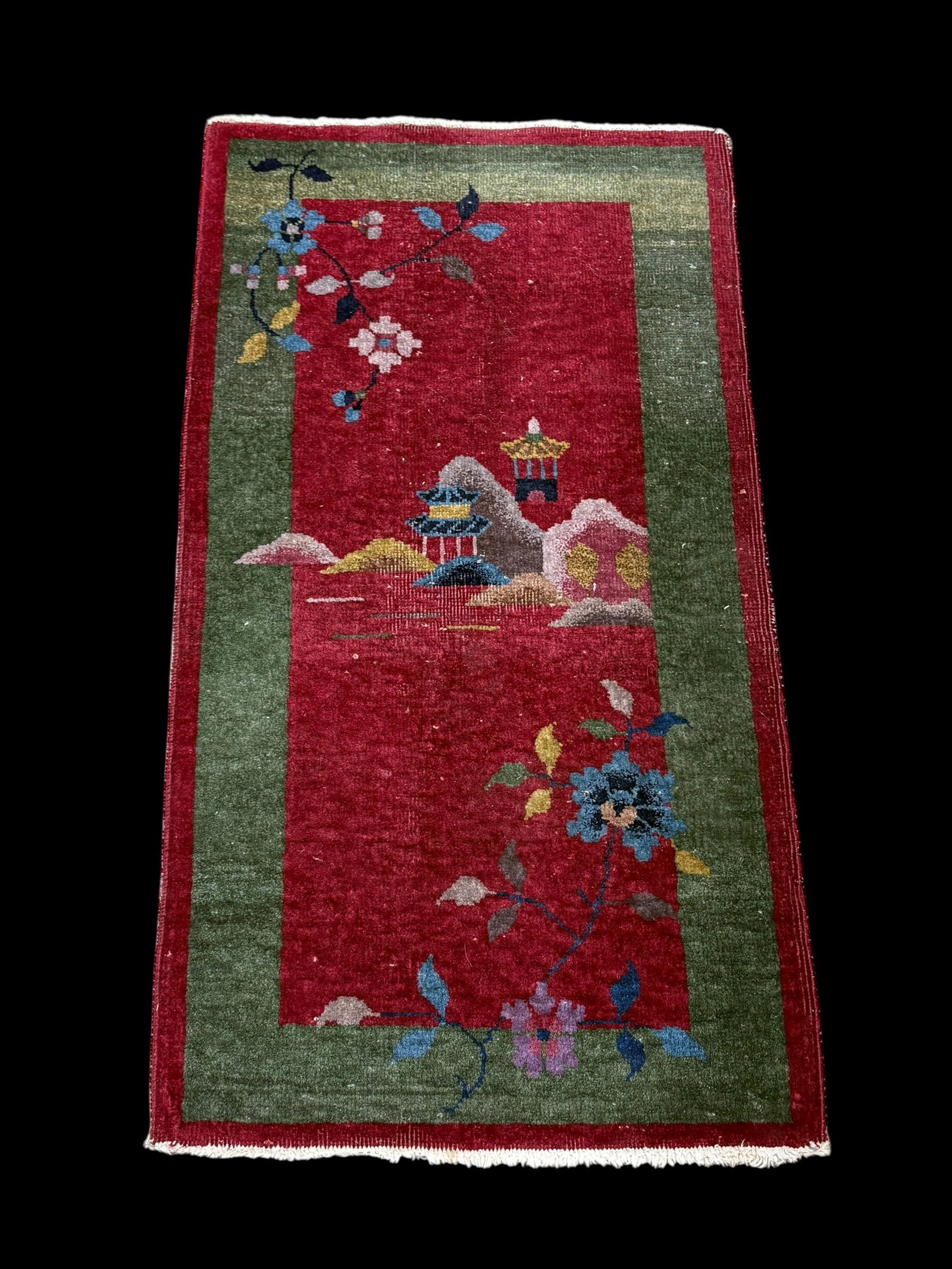 Estate Lot of 3 Chinese Wool Woven Area Rugs - 11