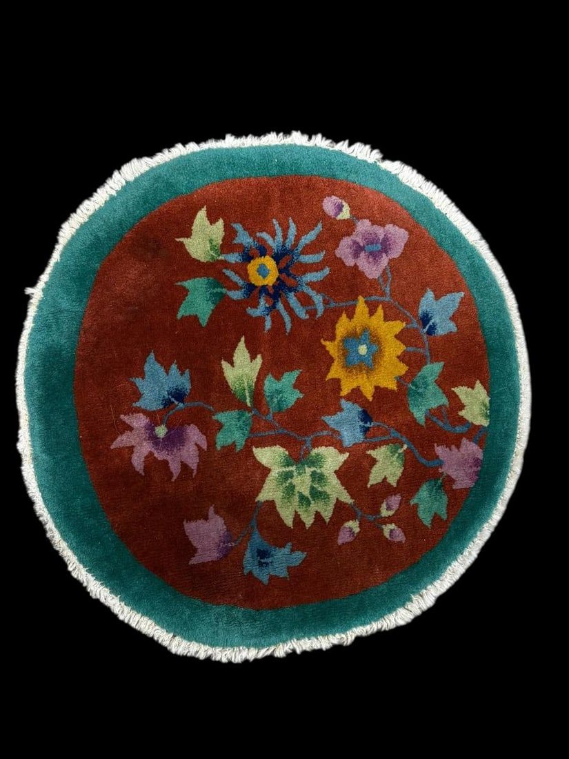 Estate Lot of 3 Chinese Wool Woven Area Rugs - 2