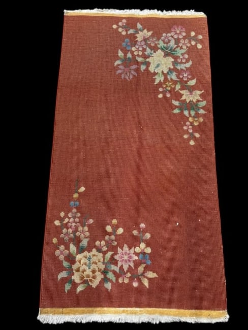 Estate Lot of 3 Chinese Wool Woven Area Rugs - 9