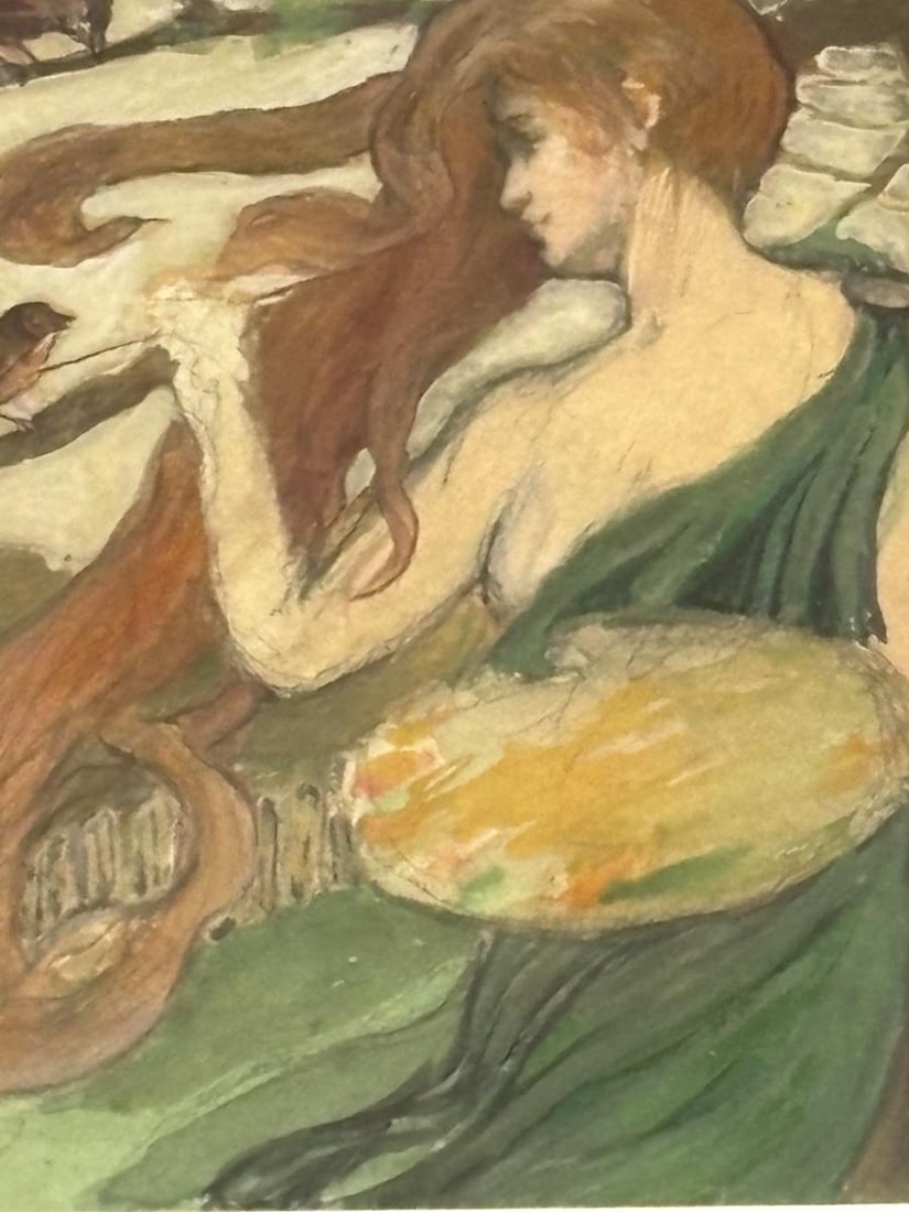 Margaret Eaton 1871-1953 Watercolor Framed Art "The Woman Artist" - 3