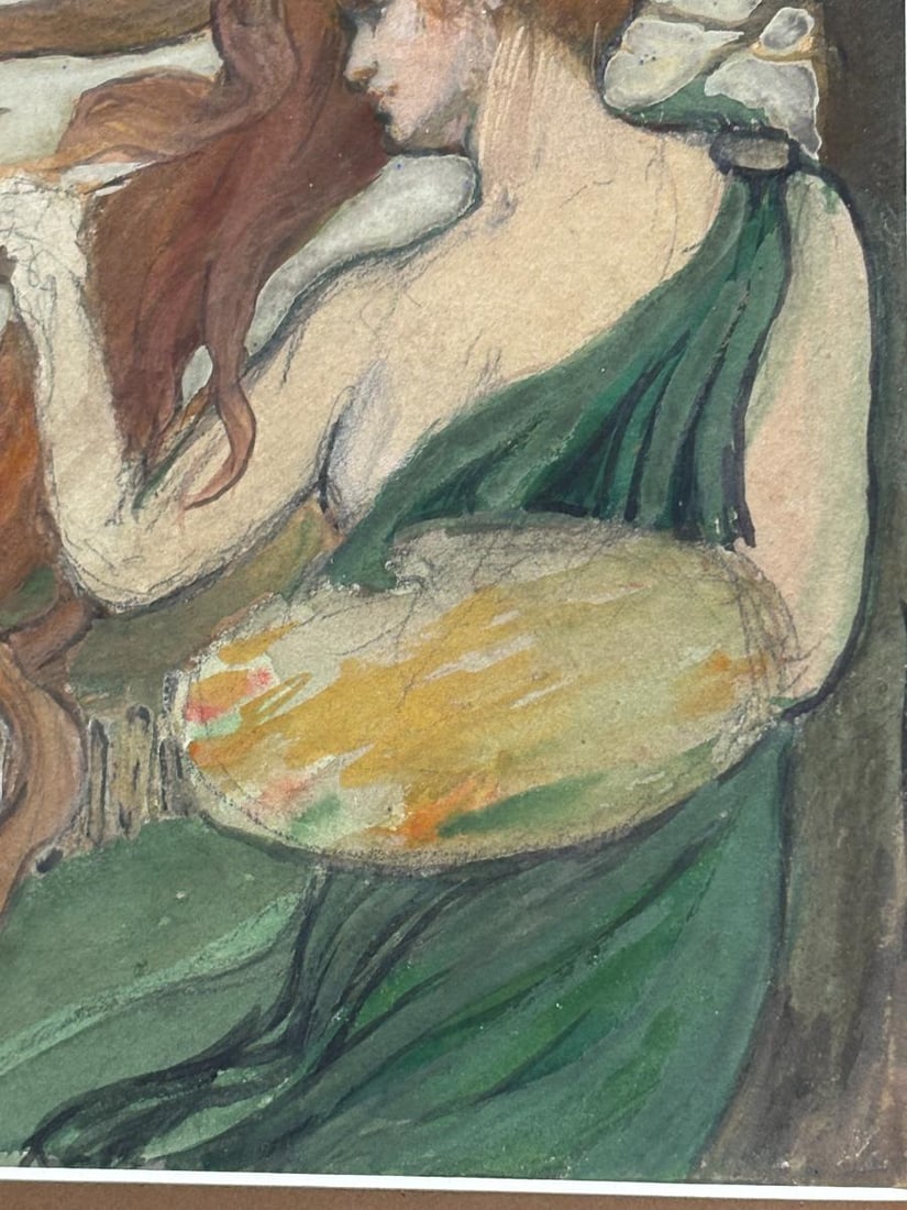 Margaret Eaton 1871-1953 Watercolor Framed Art "The Woman Artist" - 5