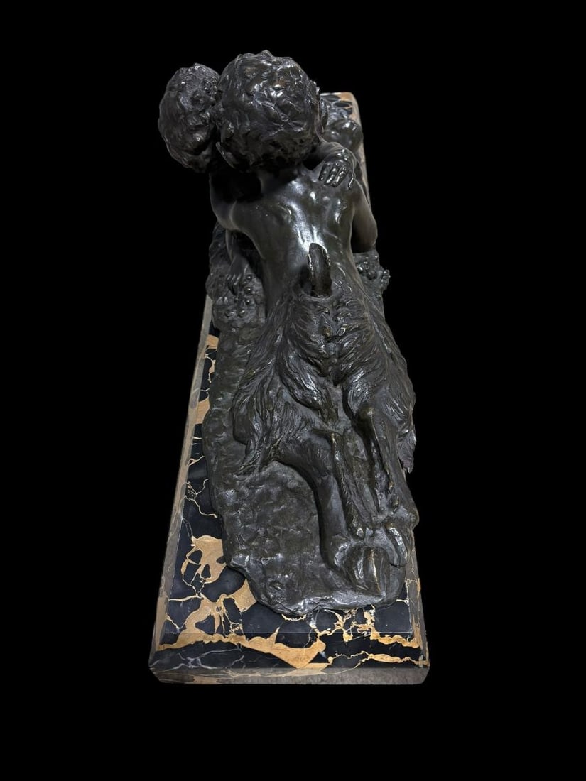 Emmanuel Fremiet Bronze on Marble - Pan & Child - 6