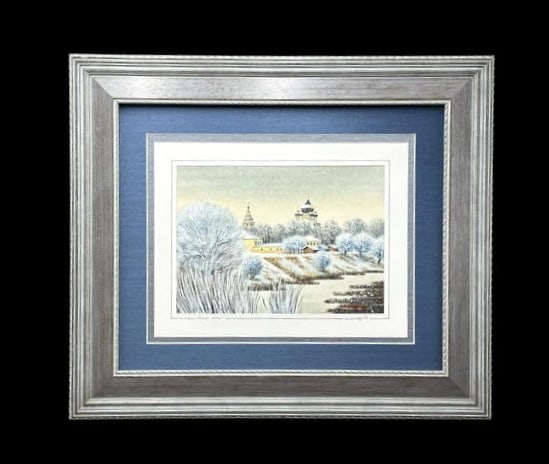 Russian Winter Scene Oil Painting by artist Yerem W. Kishmishyan (1 of 20)