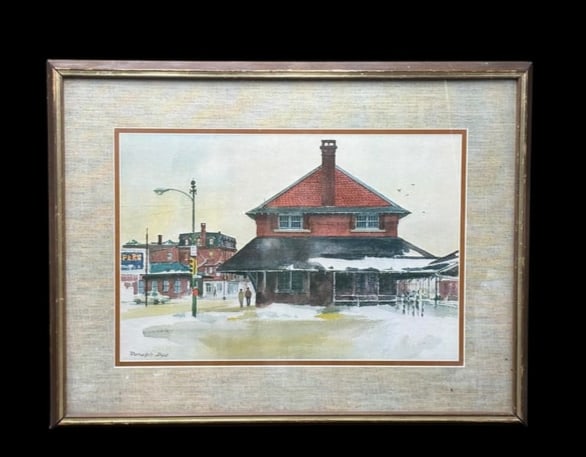 Ranulph Bye "Railroad Stations" Watercolor Framed Art (1 of 15)