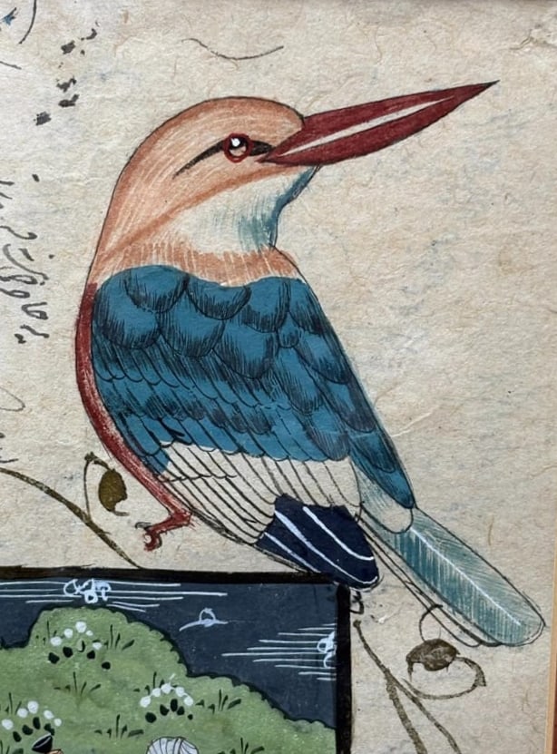 Estate Lot of 4 Vintage Framed Indo Persian Mughal Style Watercolor Paintings - 6