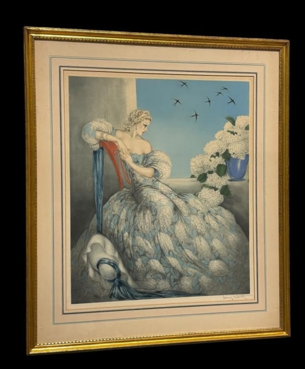 Louis ICart (1888-1950) "Symphony in Blue" Drypoint Etching signed in Pencil (1 of 18)