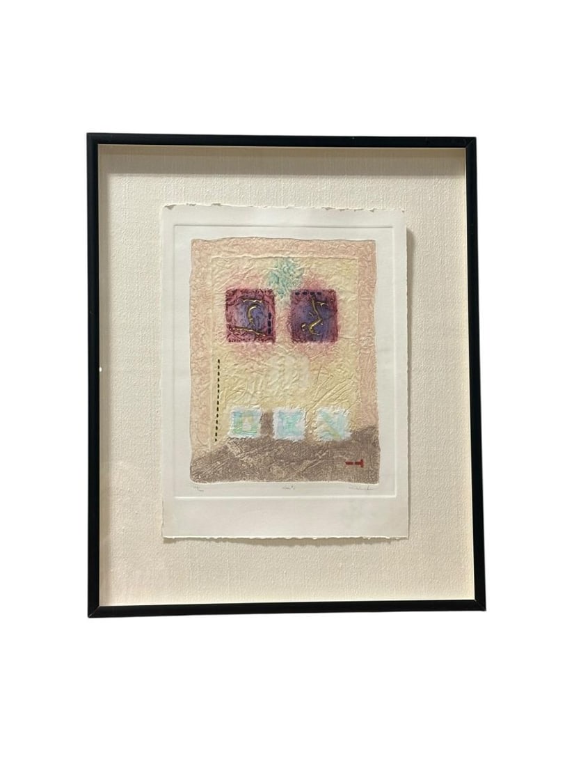 Vintage David Dodsworth Mixed Media Framed Art Print "Naos #1", signed and numbered (1 of 13)