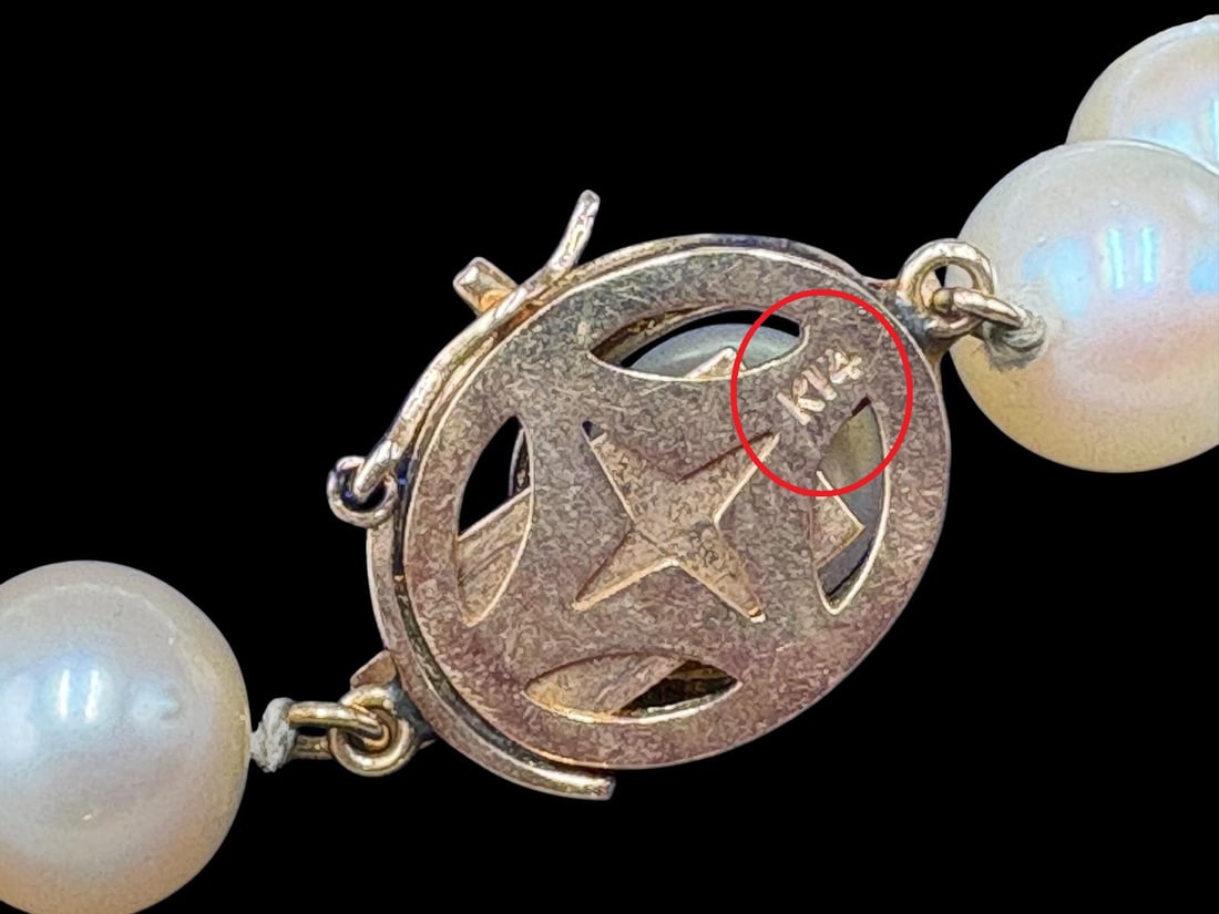 27" Cultured Tokyo Pearl Ginza Strand Necklace with 14k Gold & Pearl Clasp w/Box - 7