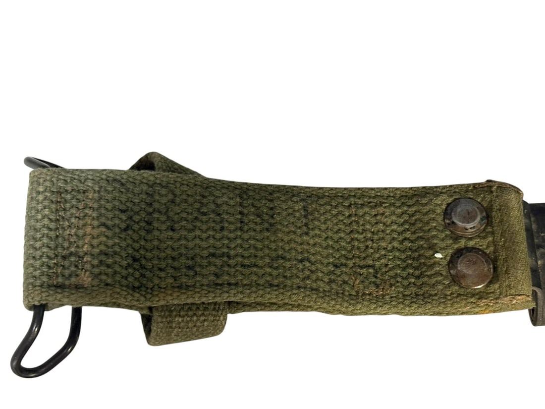 Lot of 8 Civil War & Other Items: Powder Flask, Cartridge Satchel, Boot Scabbard & Knifes & Bayone - 9