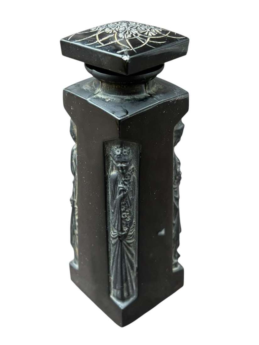 Rene Lalique "Ambre d'Orsay" Black Glass Perfume Bottle - 3