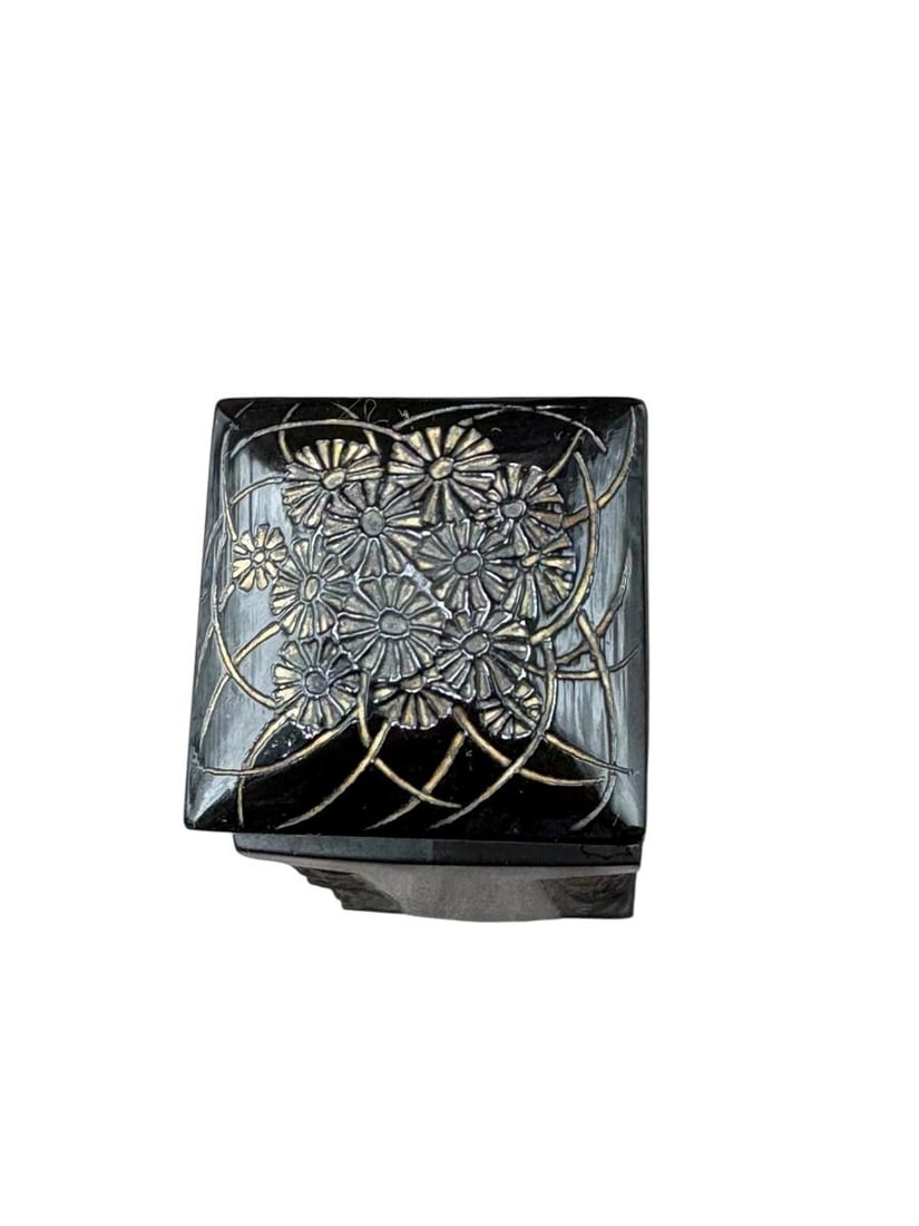 Rene Lalique "Ambre d'Orsay" Black Glass Perfume Bottle - 7