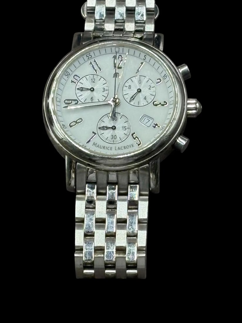 Maurice LaCroix Men's Stainless Steel Classiques Chronograph Watch with Paperwork & Box - 3