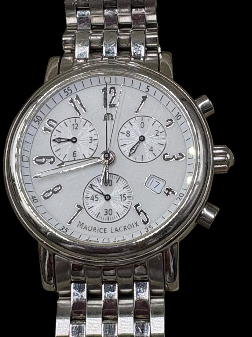 Maurice LaCroix Men's Stainless Steel Classiques Chronograph Watch with Paperwork & Box - 5