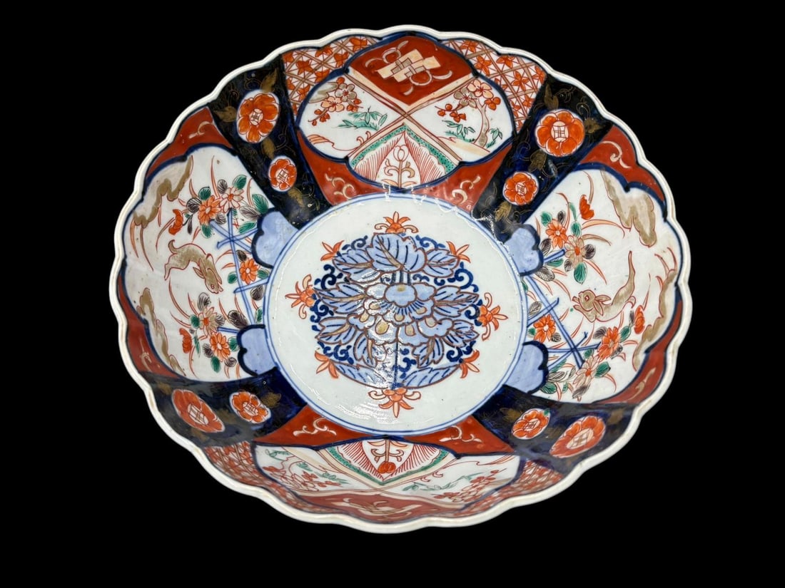 Estate Lot of 3 Imari & Chinese Export Fruit & Butterfly Pattern Platter - 3