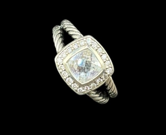 Estate Lot of David Yurman Sterling and 14K/18K Gold Bracelets, Earrings, Ring & Pendant 8 pcs - 2