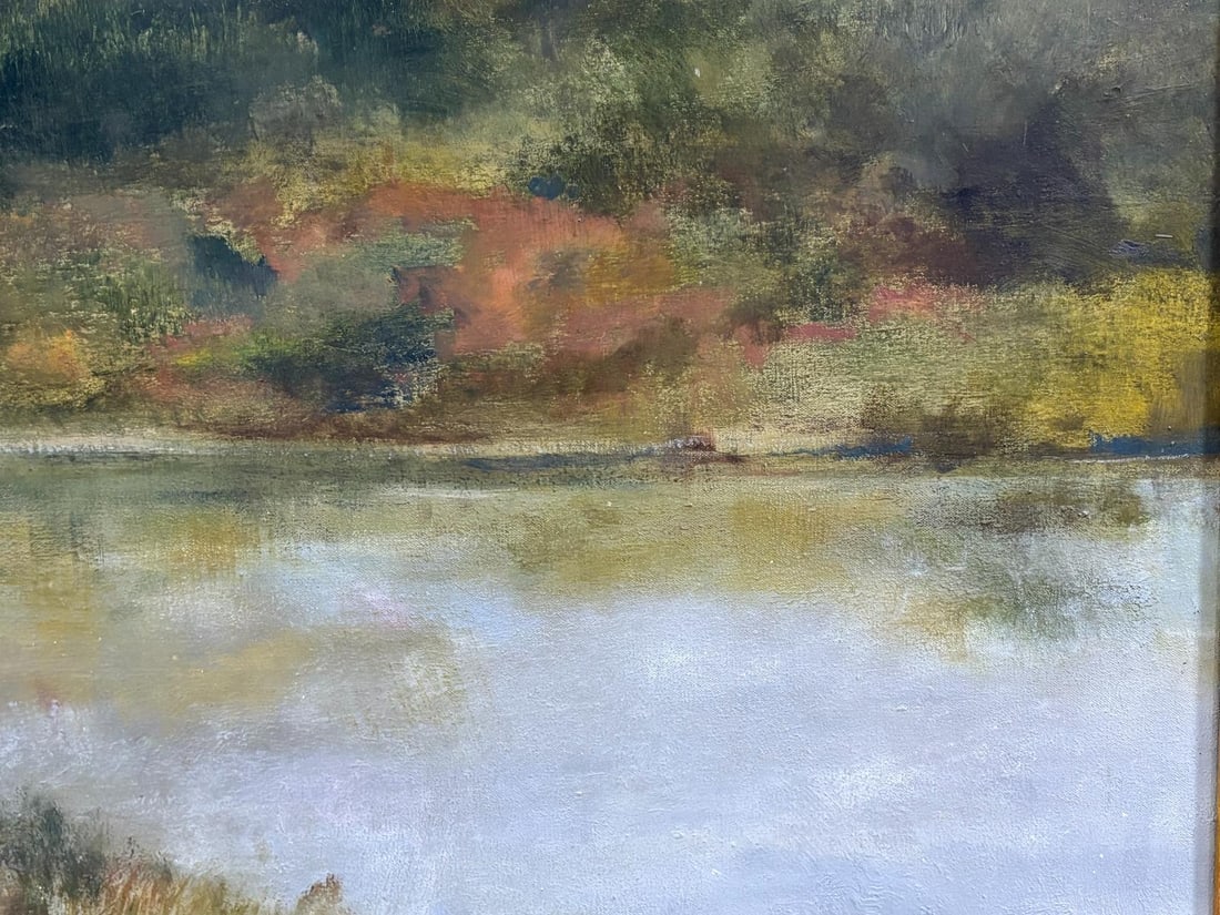Original Oil Painting 3'x5' by Anne Packard Mountainous Countryside with Artist Coffee Table Book - 16
