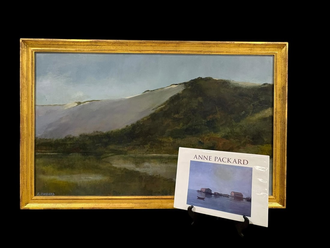 Original Oil Painting 3'x5' by Anne Packard Mountainous Countryside with Artist Coffee Table Book - 2