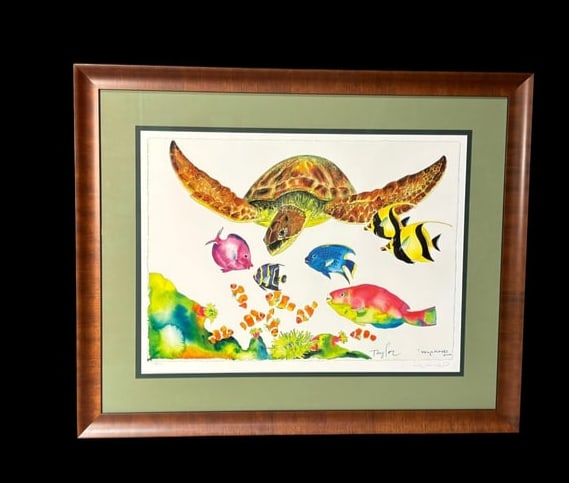 2005 Wyland & Taylor "Something Fishee" Signed & No Lithograph Print 227/750 with COA (1 of 17)