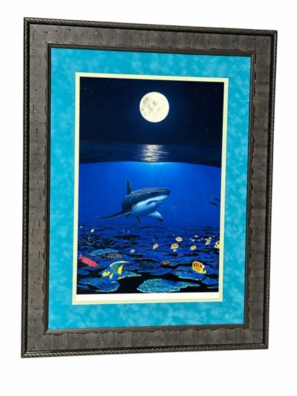 2004 Wyland "Shark Reef" Signed & No Lithograph Print 227/750 with COA (1 of 16)