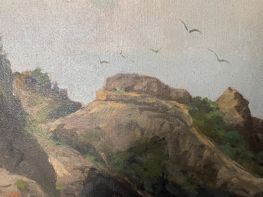 California Coastline Oil on Canvas Signed by Artist Joseph Frey - 8