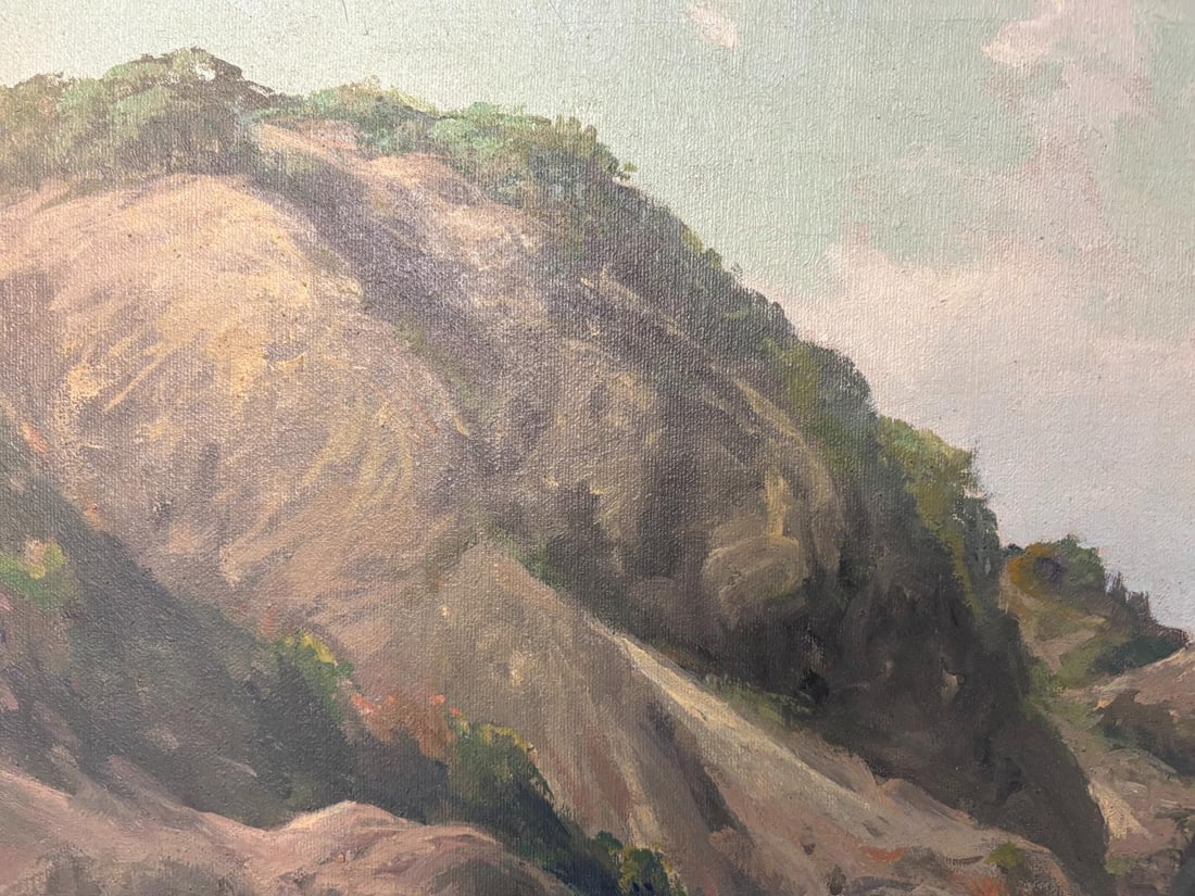 California Coastline Oil on Canvas Signed by Artist Joseph Frey - 9