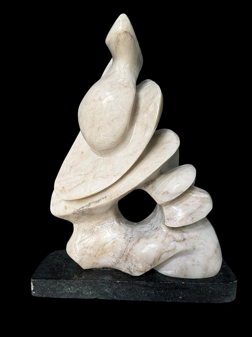Conway David Breeden 1938-2006 Hand Carved & Signed 1995 Marble Sculpture #5185 (1 of 13)