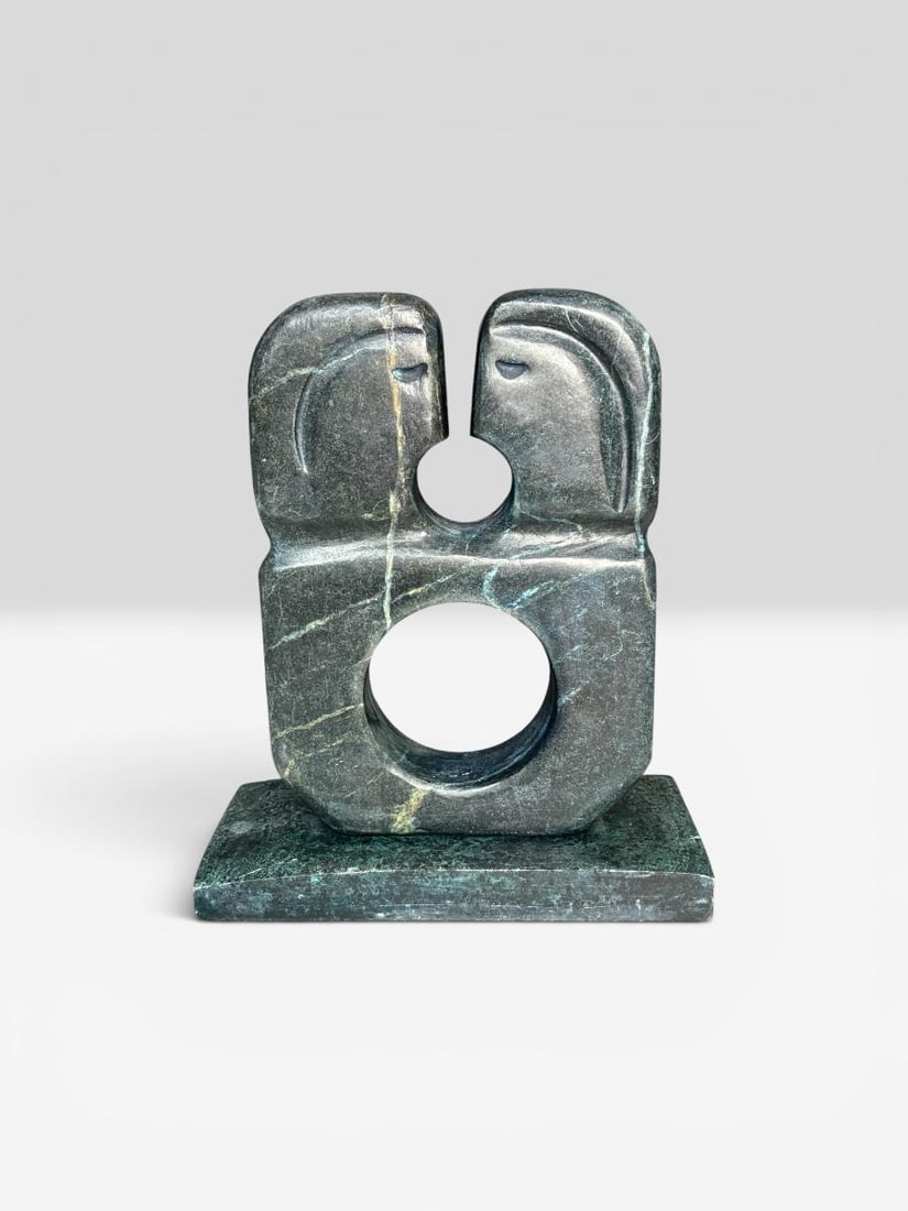 1997 David Breeden Signed Abstract Couple Marble Stone Sculpture 5716 (1 of 9)