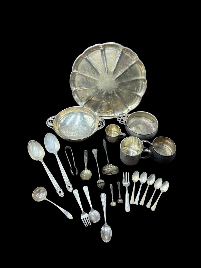 Large Estate Lot of Assorted Sterling Silver Pieces 40.01 troy ounces (1 of 17)