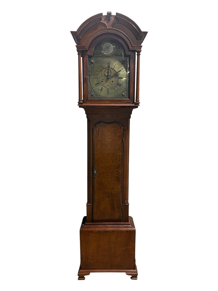 Antique Ralph Barret Oak Long Clock Calendar Dial Signed Winstanley of Wigan Circa 1780 (1 of 19)