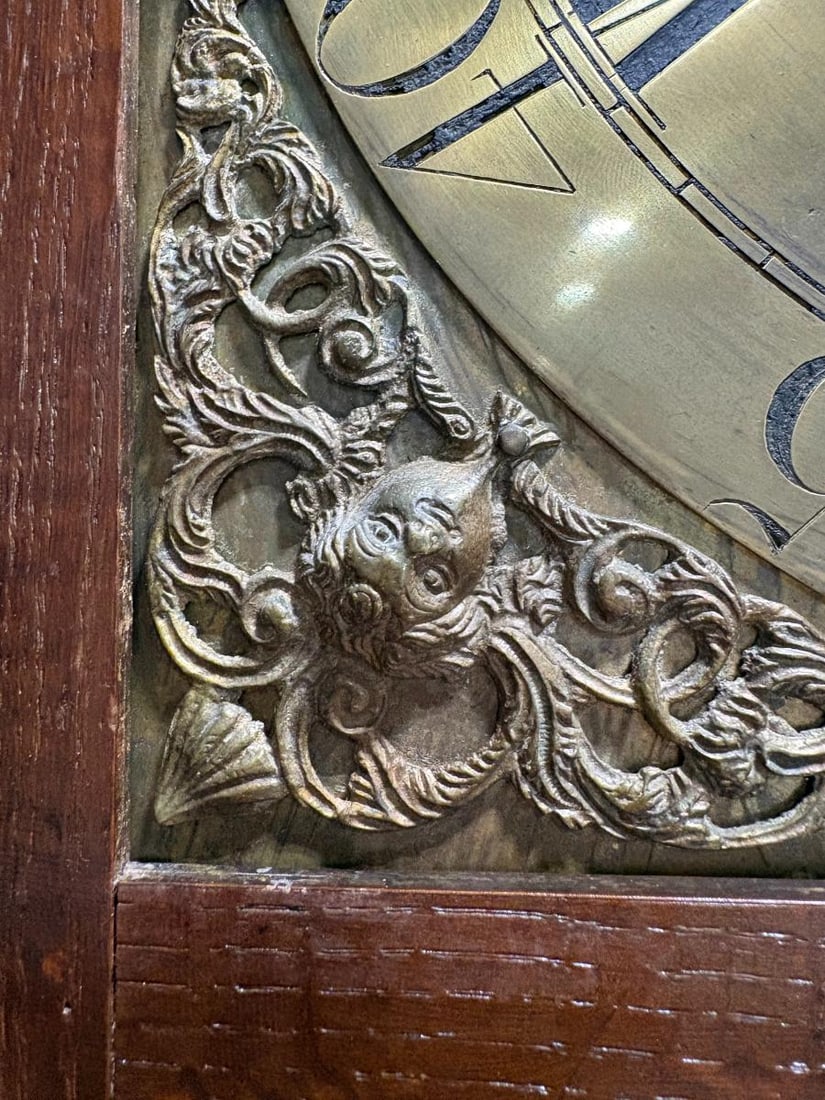 Antique Ralph Barret Tall Case Clock - Calendar Dial - Signed "Winstanley of Wigan" Circa 1780 - 6