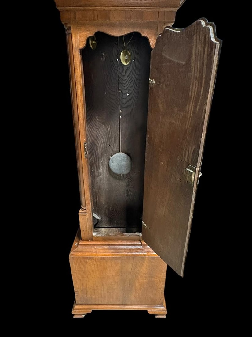 Antique Ralph Barret Tall Case Clock - Calendar Dial - Signed "Winstanley of Wigan" Circa 1780 - 8