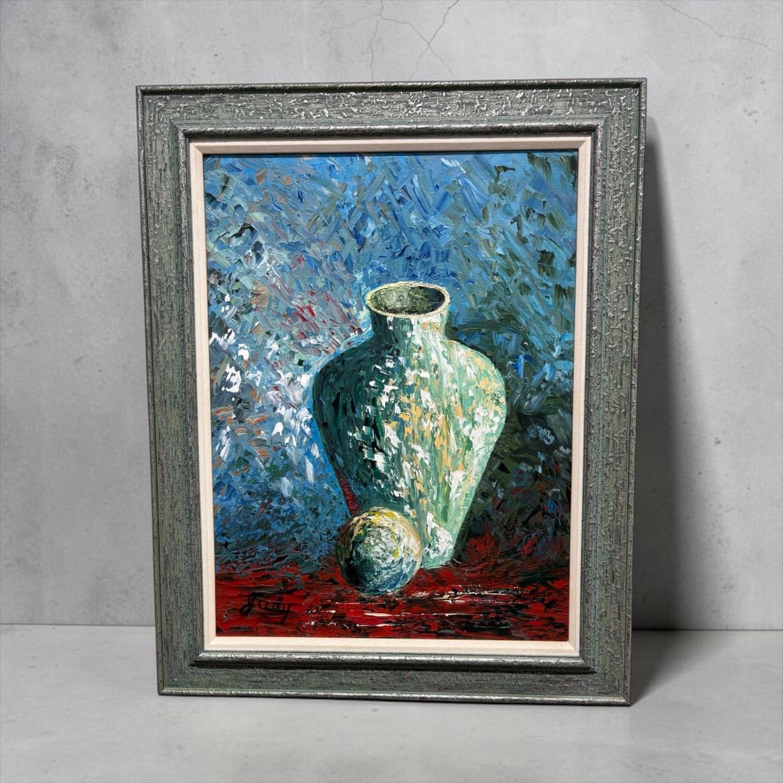 Florida Artist - Feminist Icon Judith "Judy" Kaplan Acrylic Still-life Vase on Canvas (1 of 15)