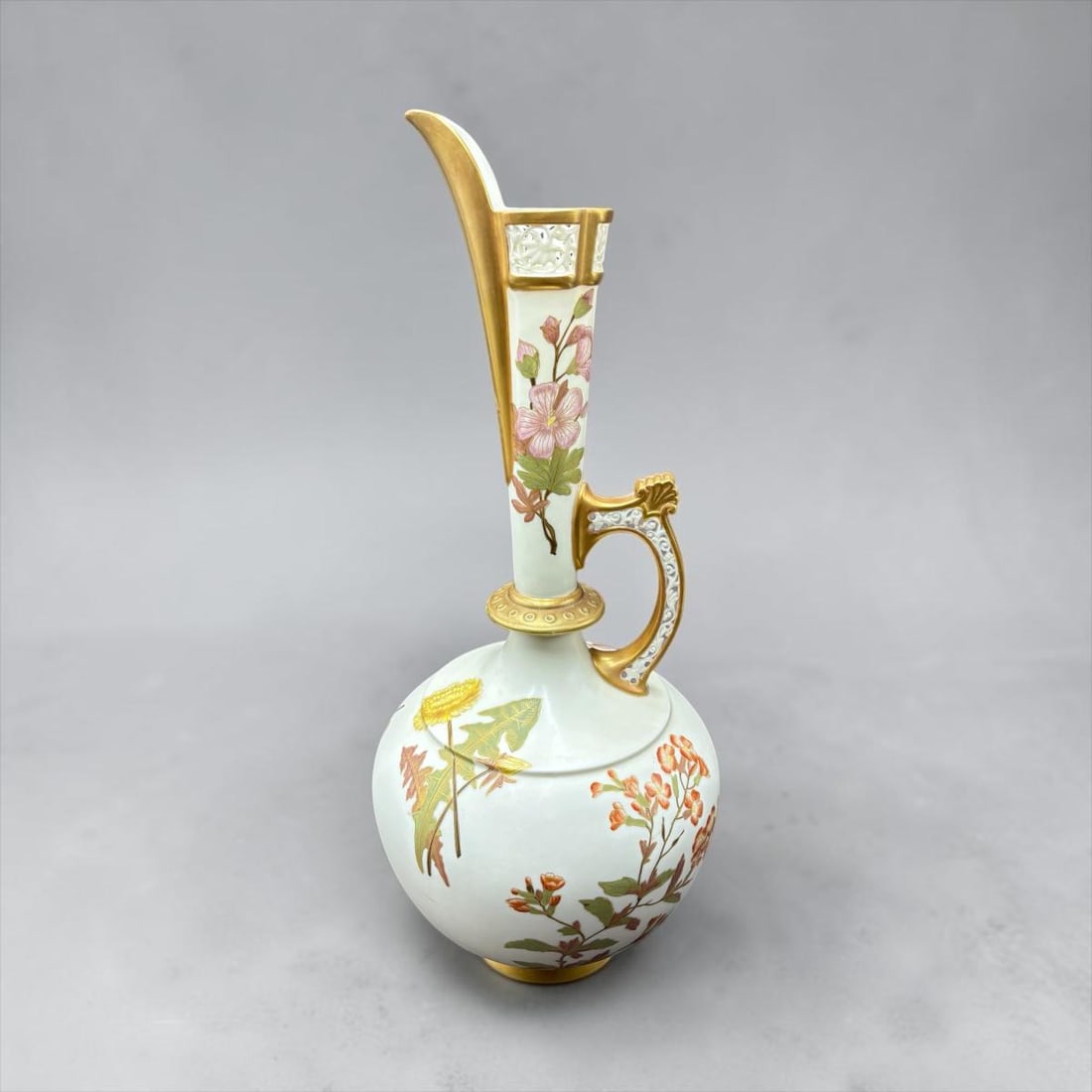 Antique Royal Worcester Hand Painted, Gilt Egyptian Revival Ewer c1890 (1 of 18)