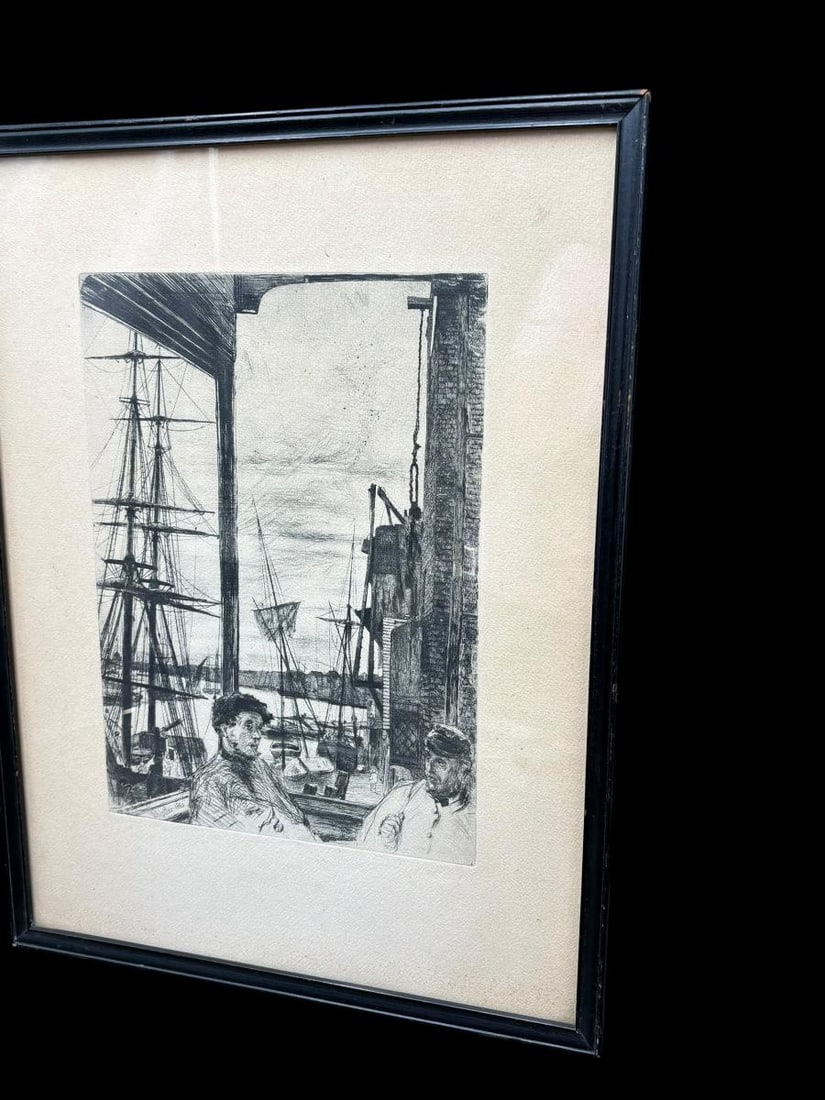 James McNeill Whistler American 1860 "Rotherhithe (Wapping)" Etching - 6