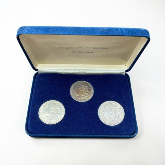 Estate Lot of 3-1921 Morgan Silver Dollars with COA Mints: Philadelphia, San Francisco & Denver: Estate Lot of 3-1921 Morgan Silver Dollars with COA Mints: Philadelphia, San Francisco & Denver. From the American Historic Society is a COA for these 3, 1921 Mint Morgan Silver Dollars. Comes with th