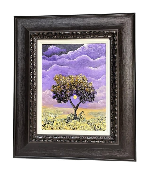 David Najar "Purple Sunset" 2022 Oil Painting on Canvas with COA (1 of 15)