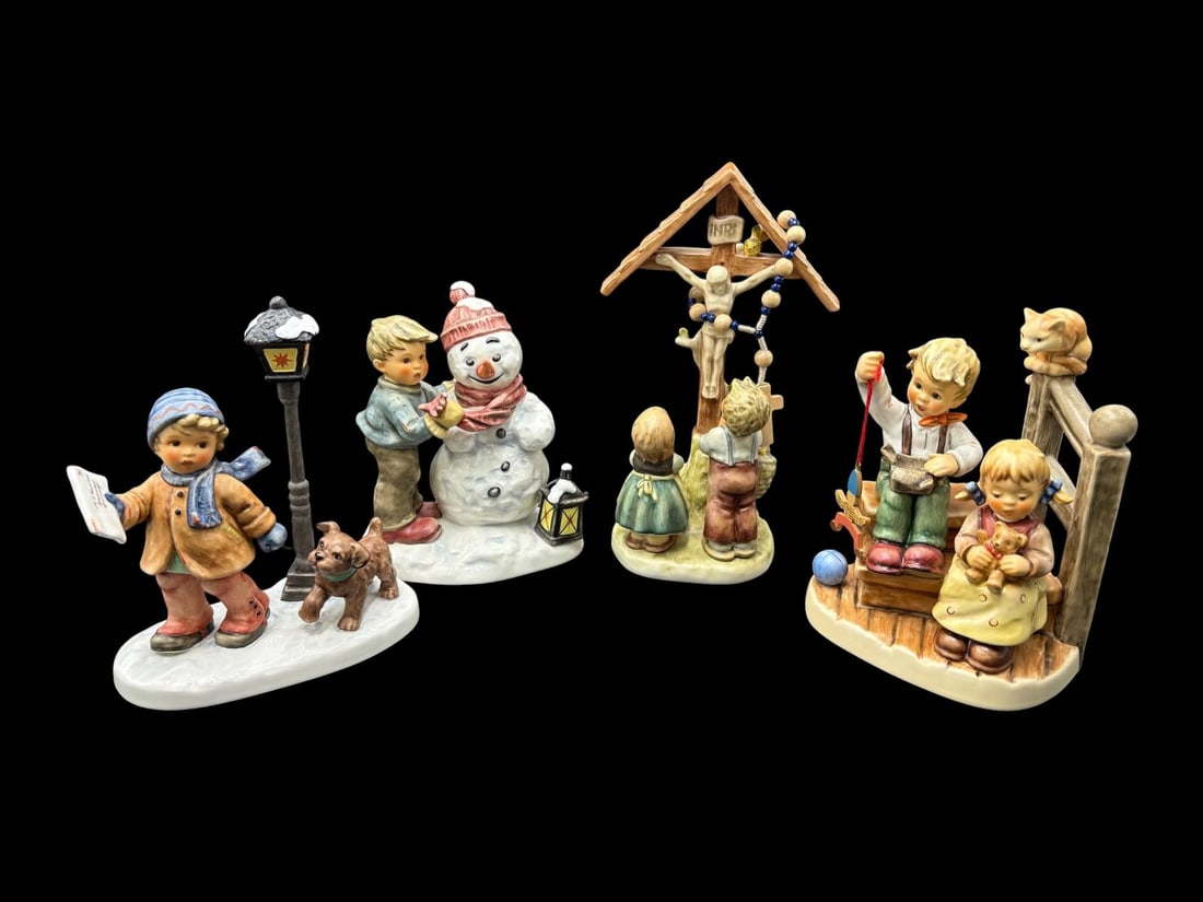 4 MJ Hummel German Sculpture Figurines, w/ Original Boxes,448, 2010, 2025A, 2362 (1 of 15)