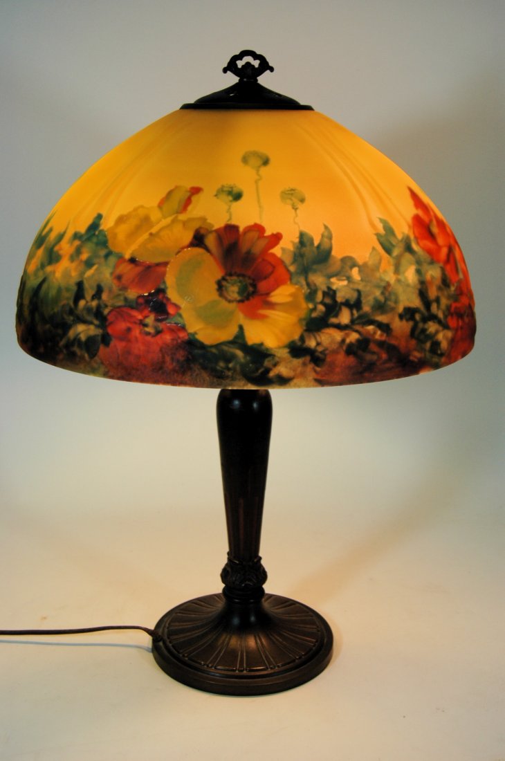 Handel "Poppy" Reverse Painted Lamp