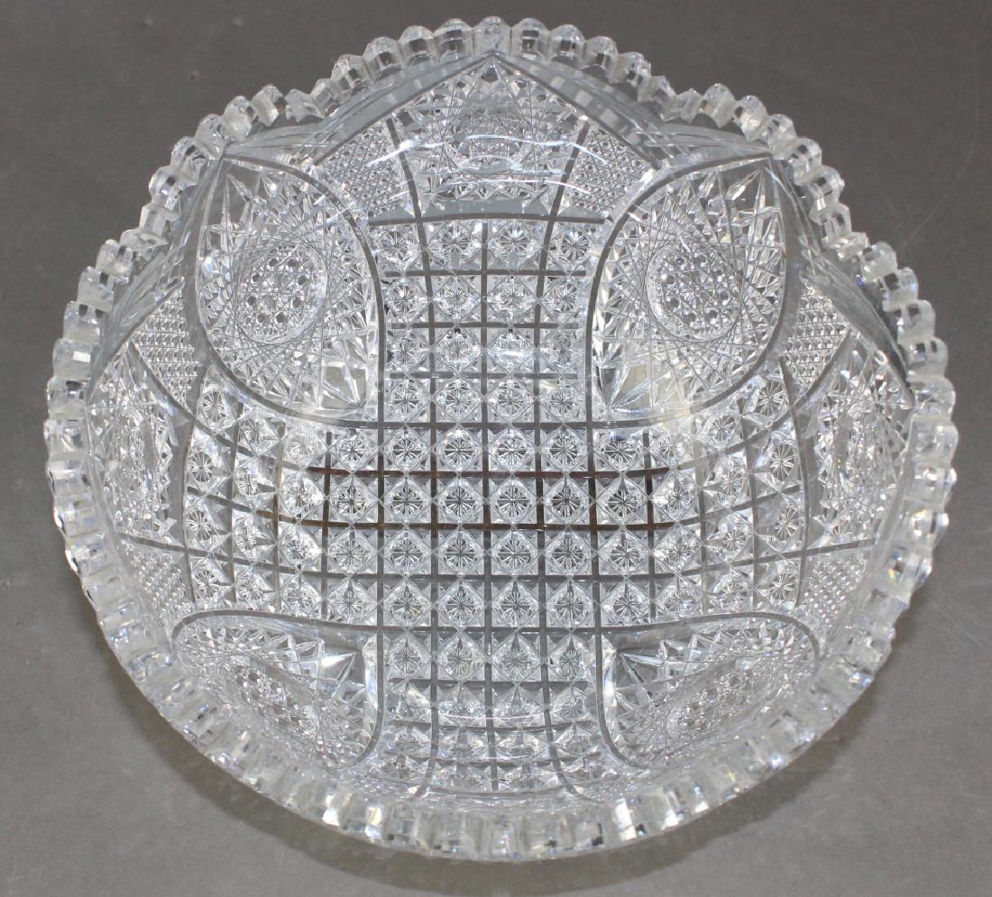 Brilliant Period Cut Glass Bowl: Brilliant Period cut glass bowl, pattern attributed to Fry or Irving, 9" diameter, extraordinary condition.