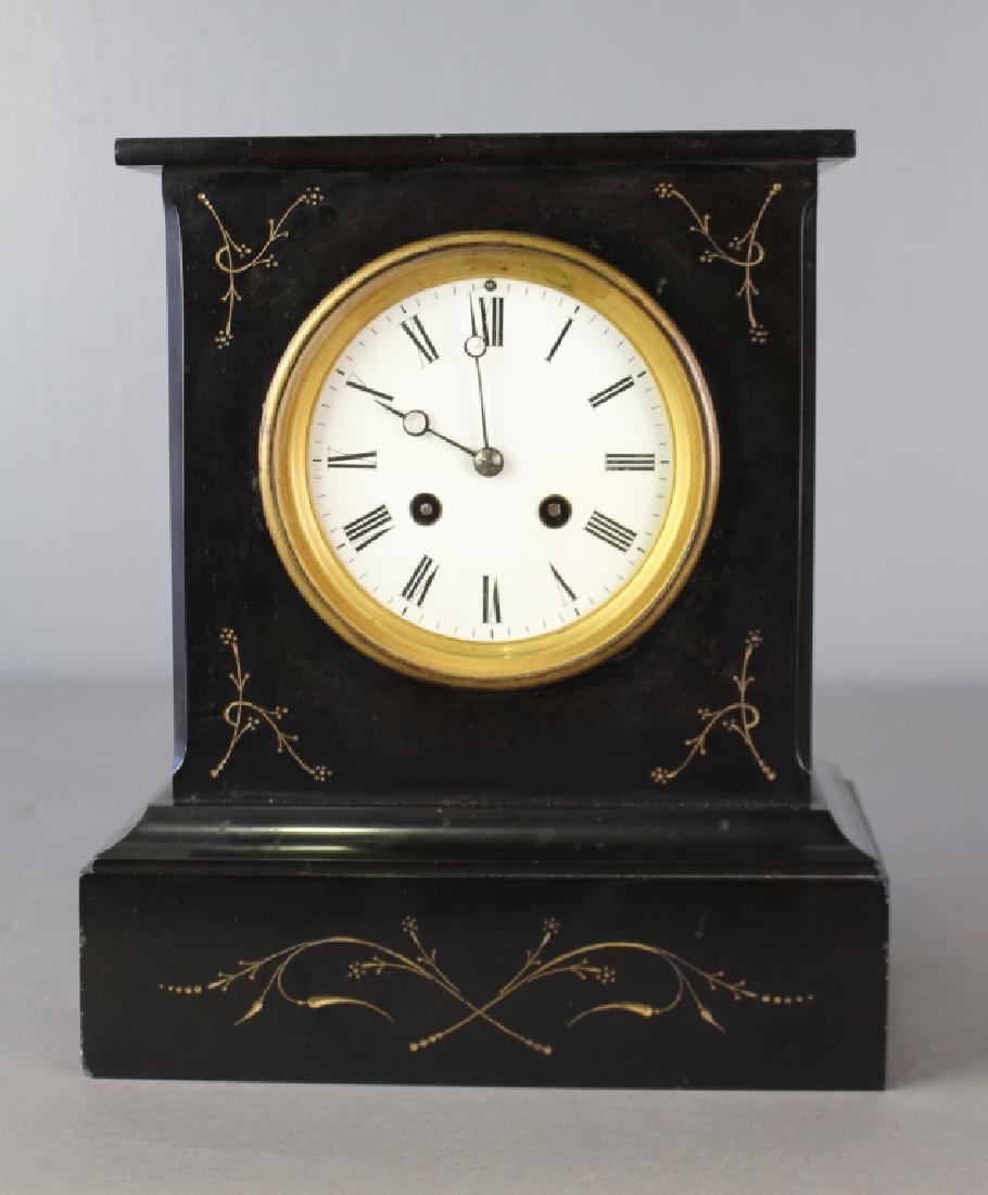 Japy Freres et Cie, French Black Marble Clock